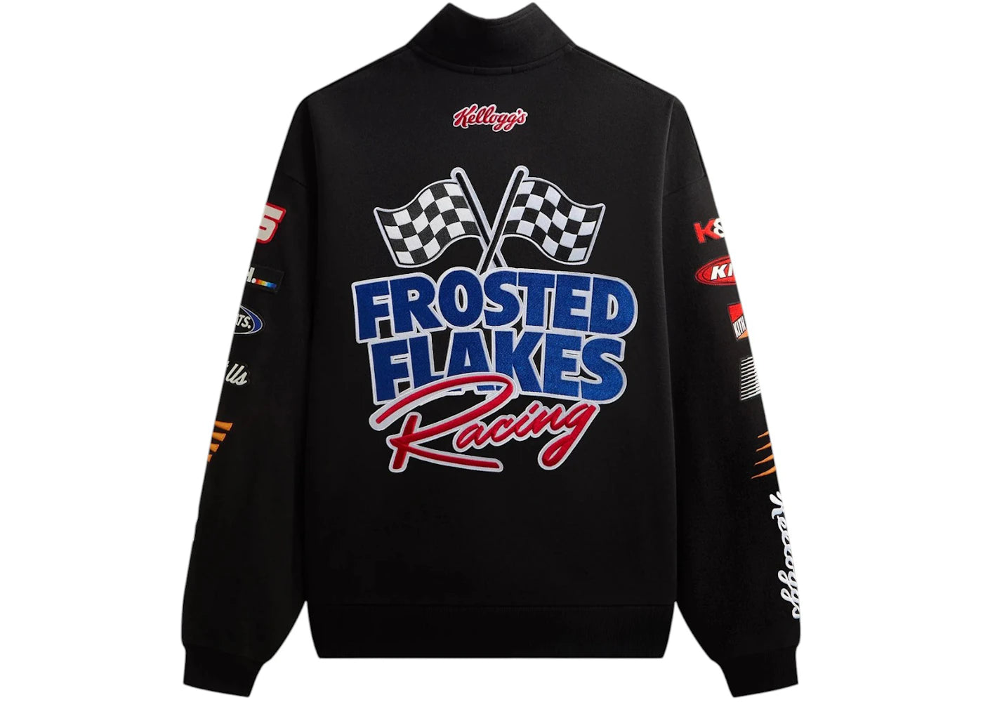 Kith Treats Kellogg’s Frosted Flakes Cereal Tony the Tiger Racing Nelson Quarter Zip Black - vue secondaire B