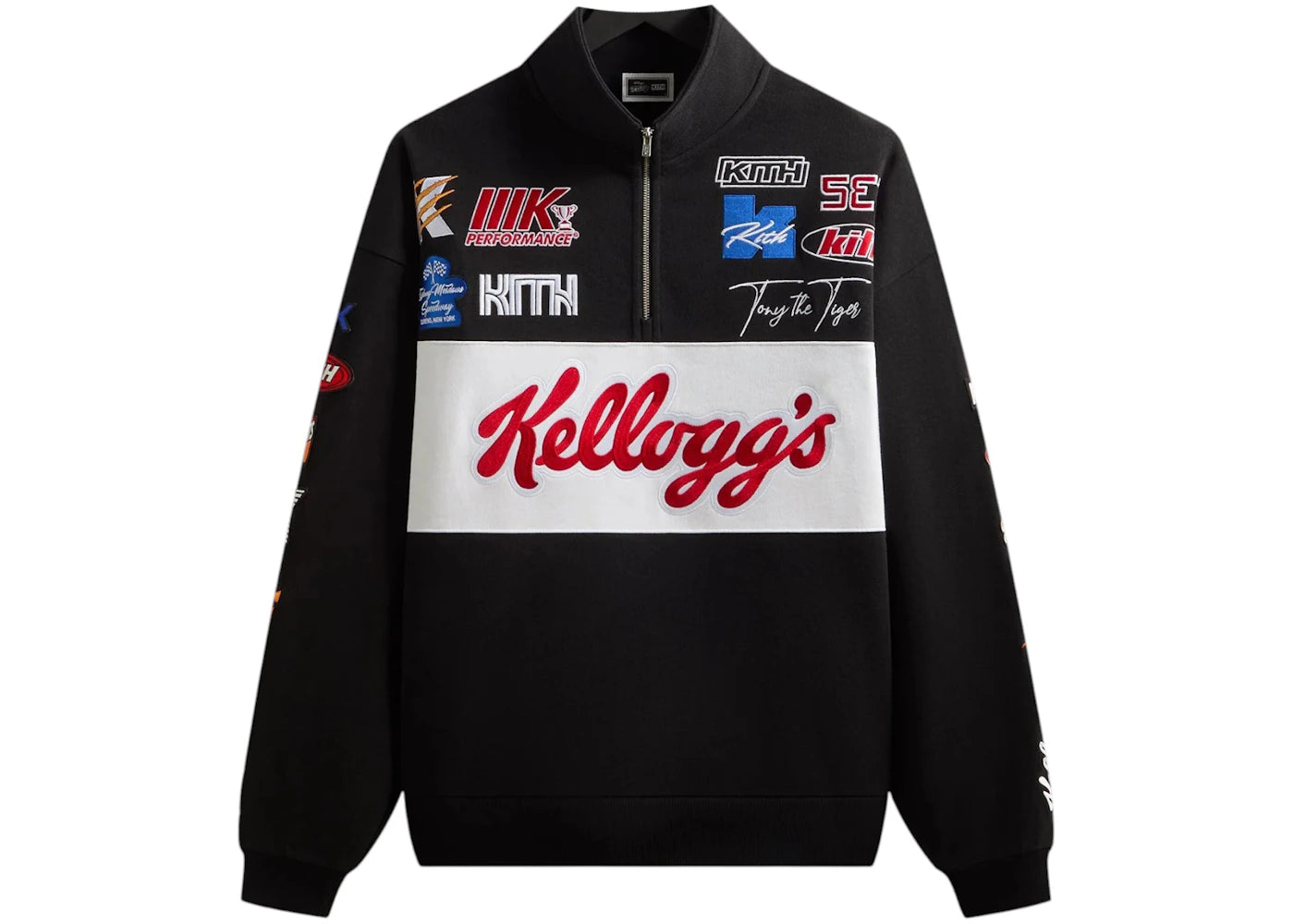 Kith Treats Kellogg’s Frosted Flakes Cereal Tony the Tiger Racing Nelson Quarter Zip Black - vue secondaire A