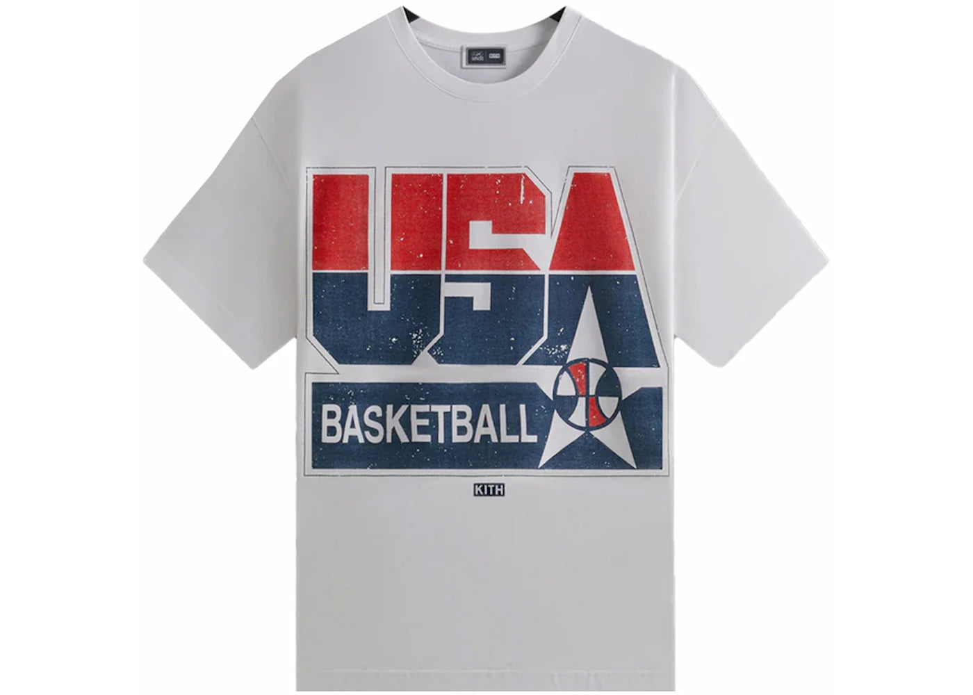 Kith USA Basketball Champions Vintage Tee White - vue secondaire A