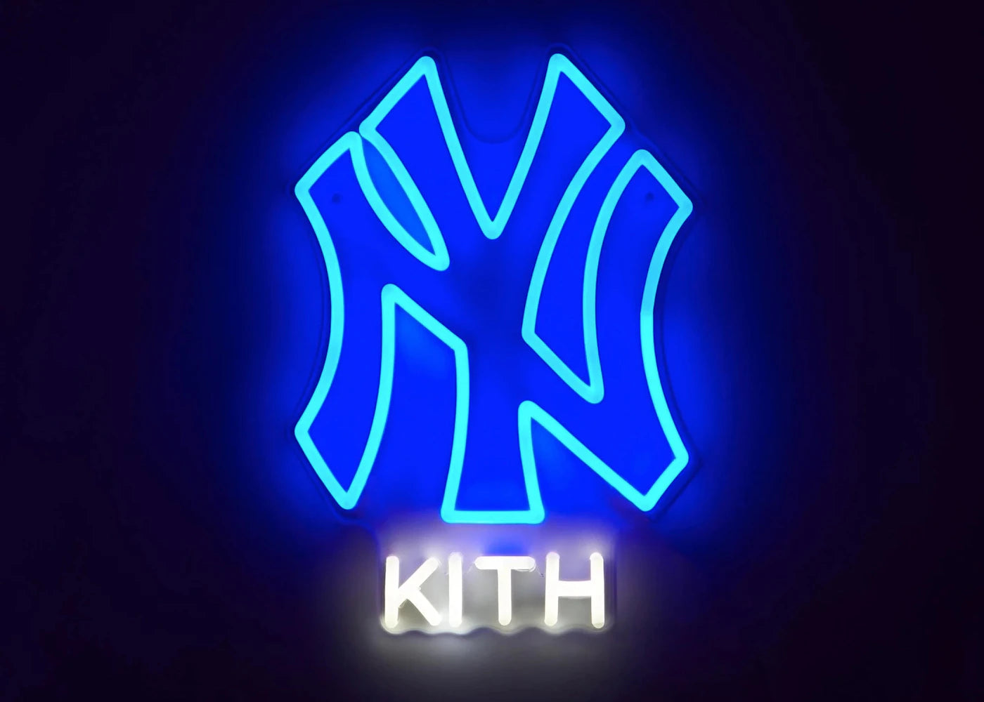 Kith Yellowpop New York Yankees LED Neon Sign Blue - vue secondaire A