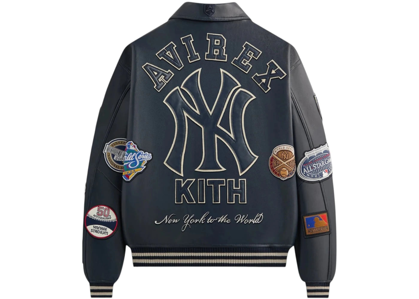 Kith x AVIREX for the New York Yankees Leather Jacket Nocturnal - vue secondaire B