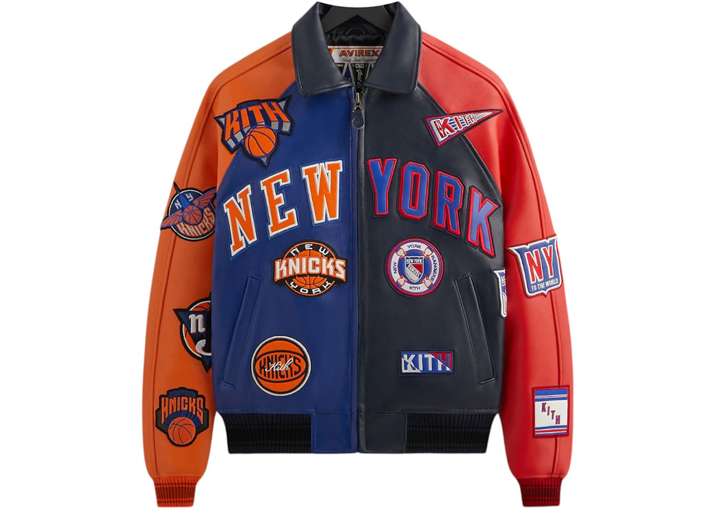 Kith x Avirex For Madison Square Garden Sports Icon Jacket Multi - vue 360