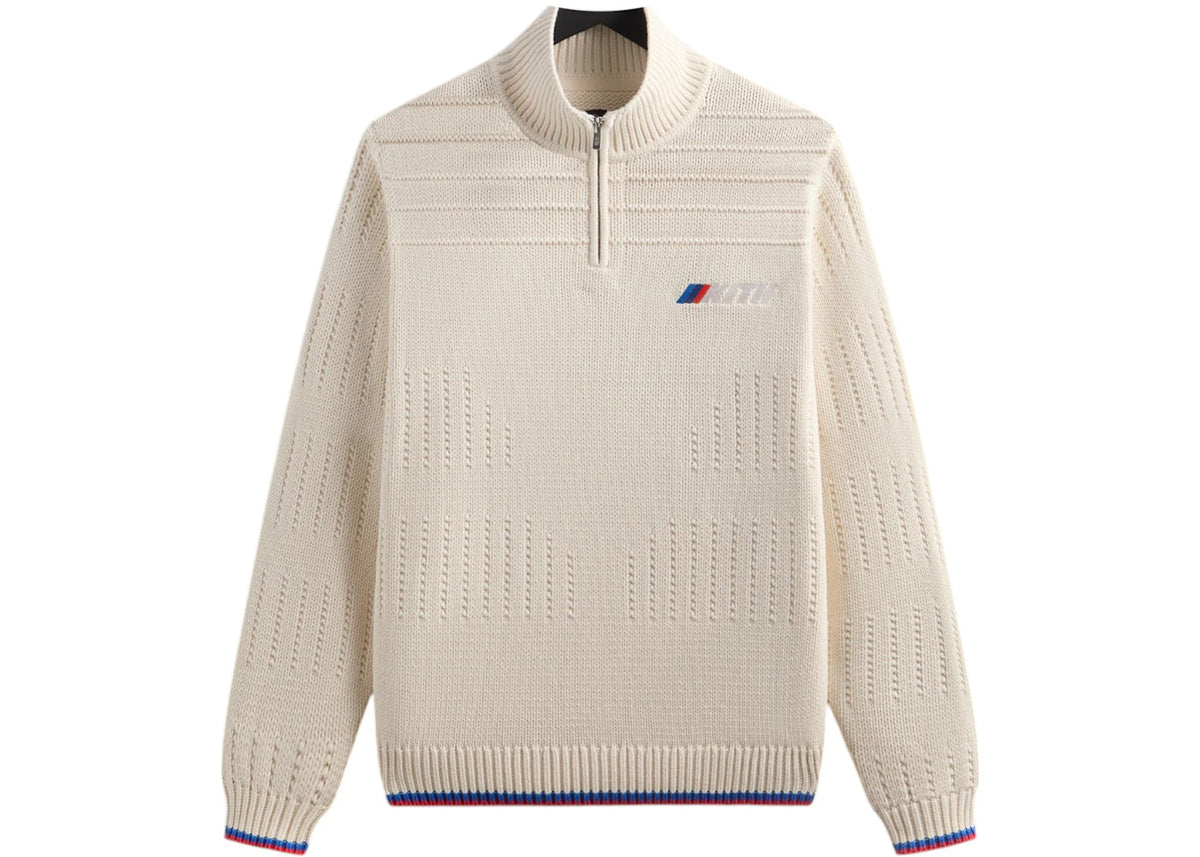 Kith x BMW Ansel Quarter Zip Sweater Sandrift - vue 360