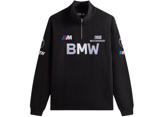 Kith x BMW Cable Fleece Quarter Zip Black sneakers - authentic Kith shoes