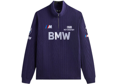 Kith x BMW Cable Fleece Quarter Zip Techno Purple