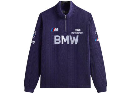Kith x BMW Cable Fleece Quarter Zip Techno Violet - authentic Kith product