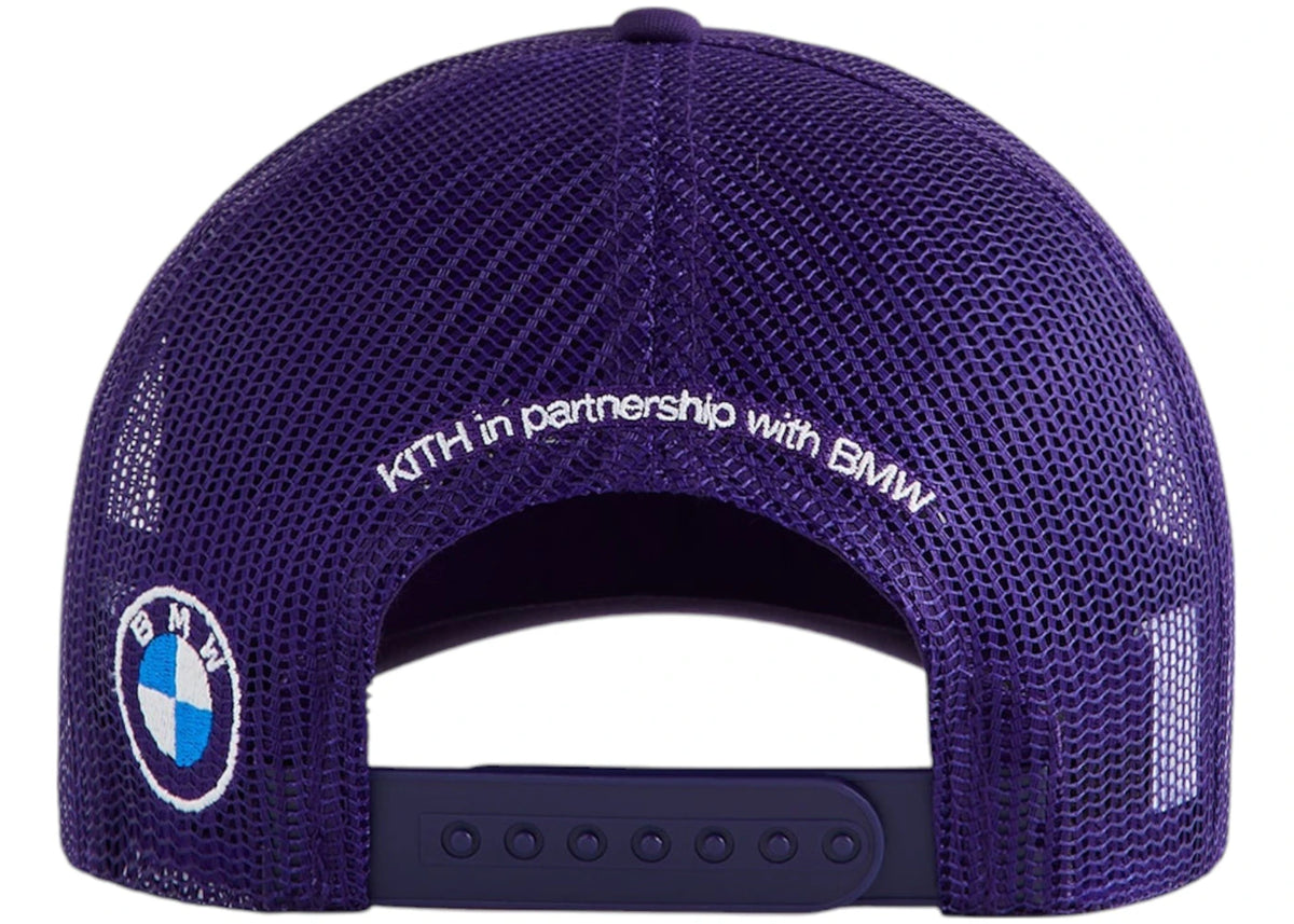 Kith x BMW M Nolan Trucker Hat Techno Violet - vue secondaire B