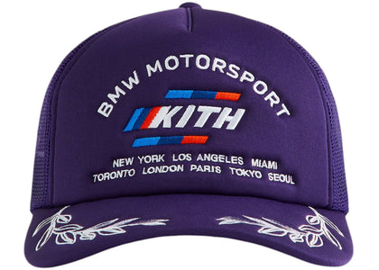 Kith x BMW M Nolan Trucker Hat Techno Violet - product view 2