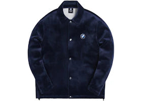 Kith x BMW Velour Coaches Jacket Navy - vue 360
