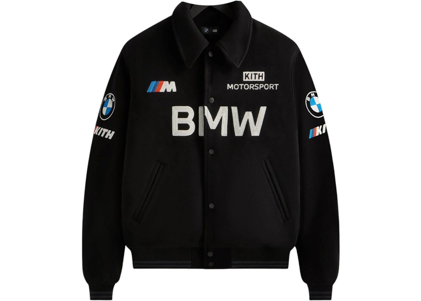 Kith x BMW Wool Coaches Jacket Black - vue 360