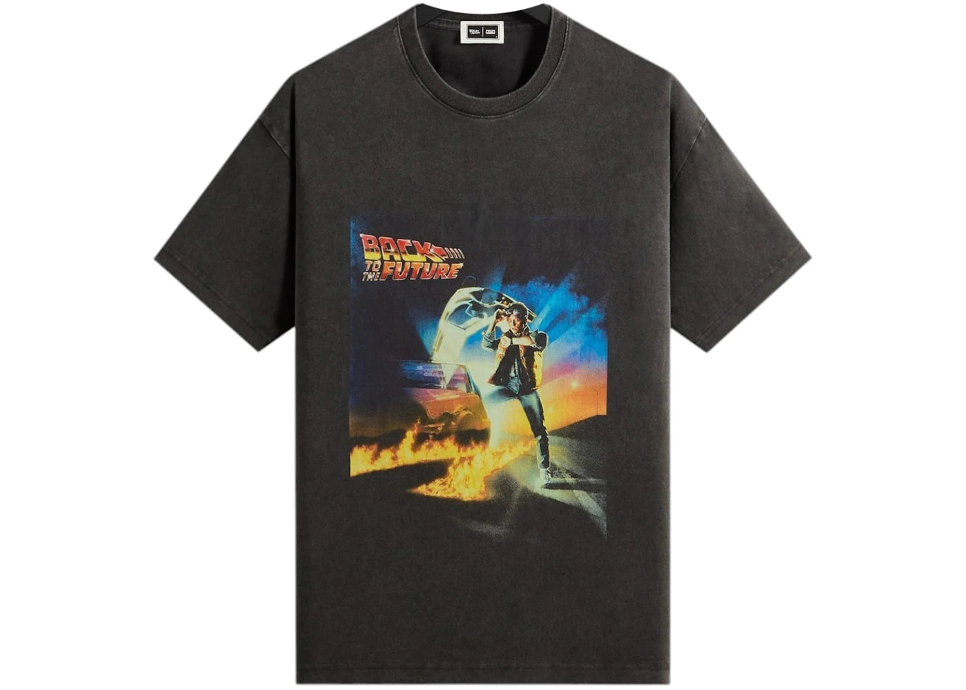 Kith x Back to the Future Chrome Title Vintage Tee Black - vue 360