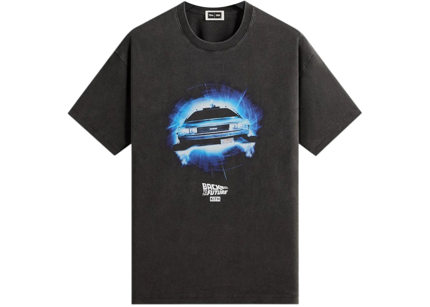 Kith x Back to the Future DeLorean Front Back Vintage Tee Black - vue 360