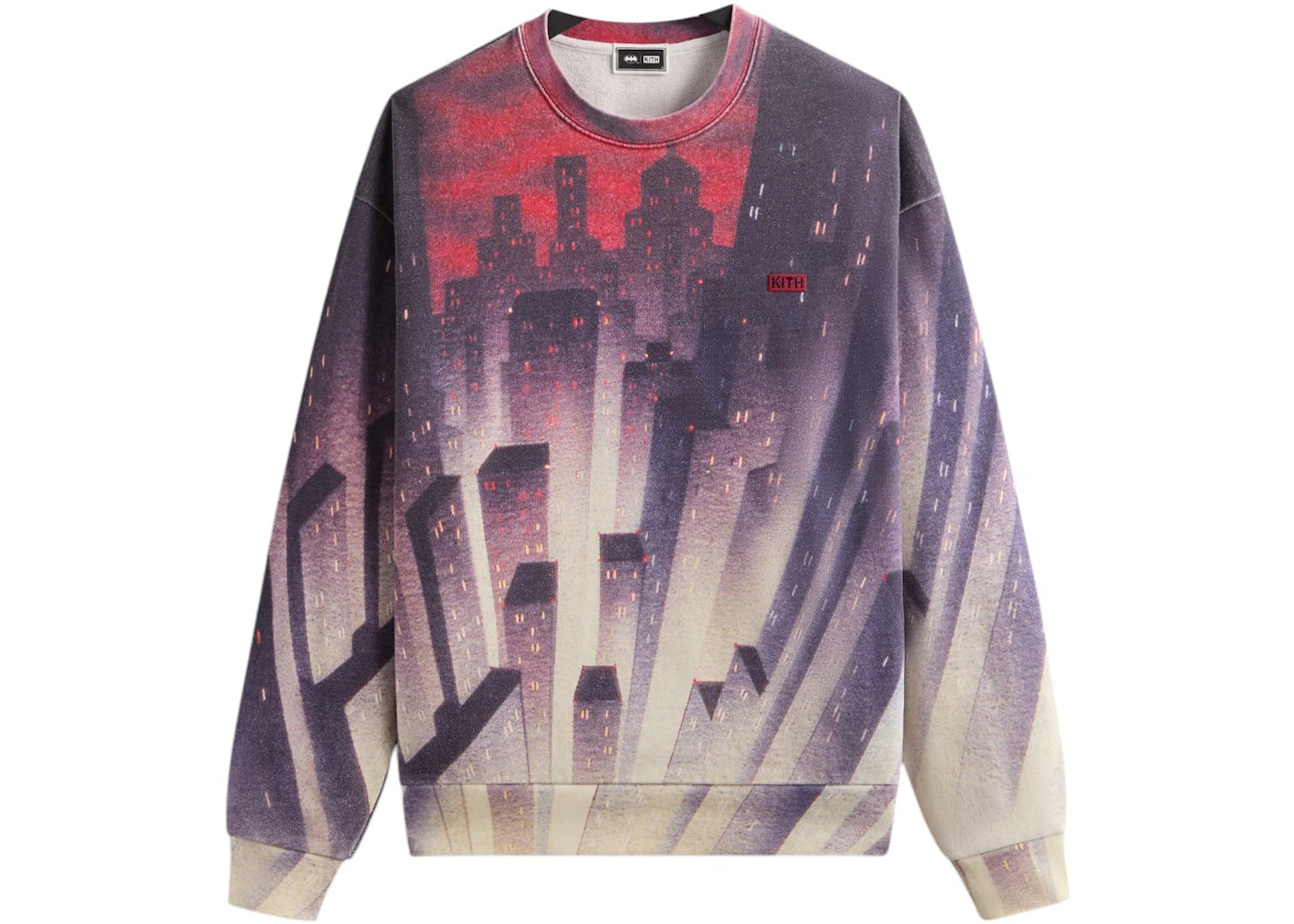 Kith x Batman Animated City Vintage Nelson Crewneck Allure - vue secondaire A
