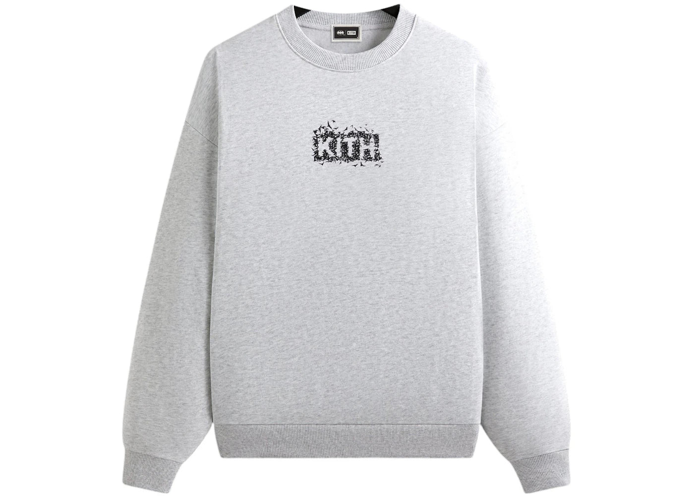Kith x Batman Bats Vintage Nelson Crewneck Light Heather Grey - vue secondaire A