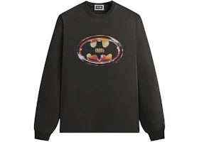 Kith x Batman Logo Vintage Long Sleeve Tee Black - vue 360