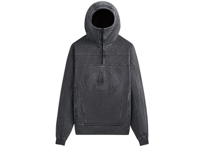 Kith x Batman Quarter Zip Moto Hoodie Black - authentic Kith apparel