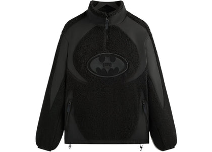 Kith x Batman Quarter Zip Sherpa Jacket Black - authentic Kith apparel