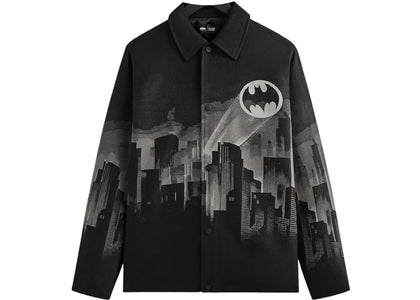 Kith x Batman Signal Tapestry Coaches Jacket Black - apparel view 2