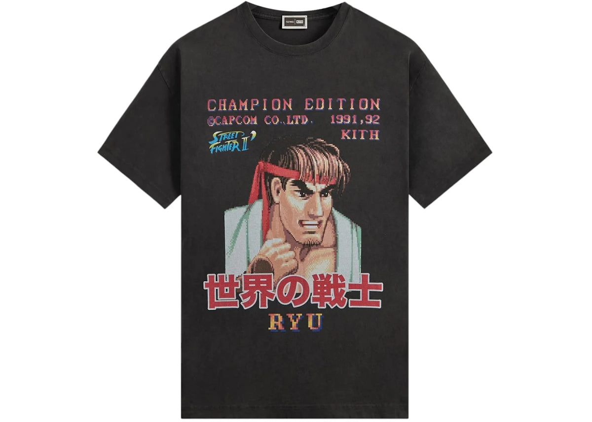 Kith x Capcom Ryu Champion Edition Vintage Tee Black - vue secondaire B