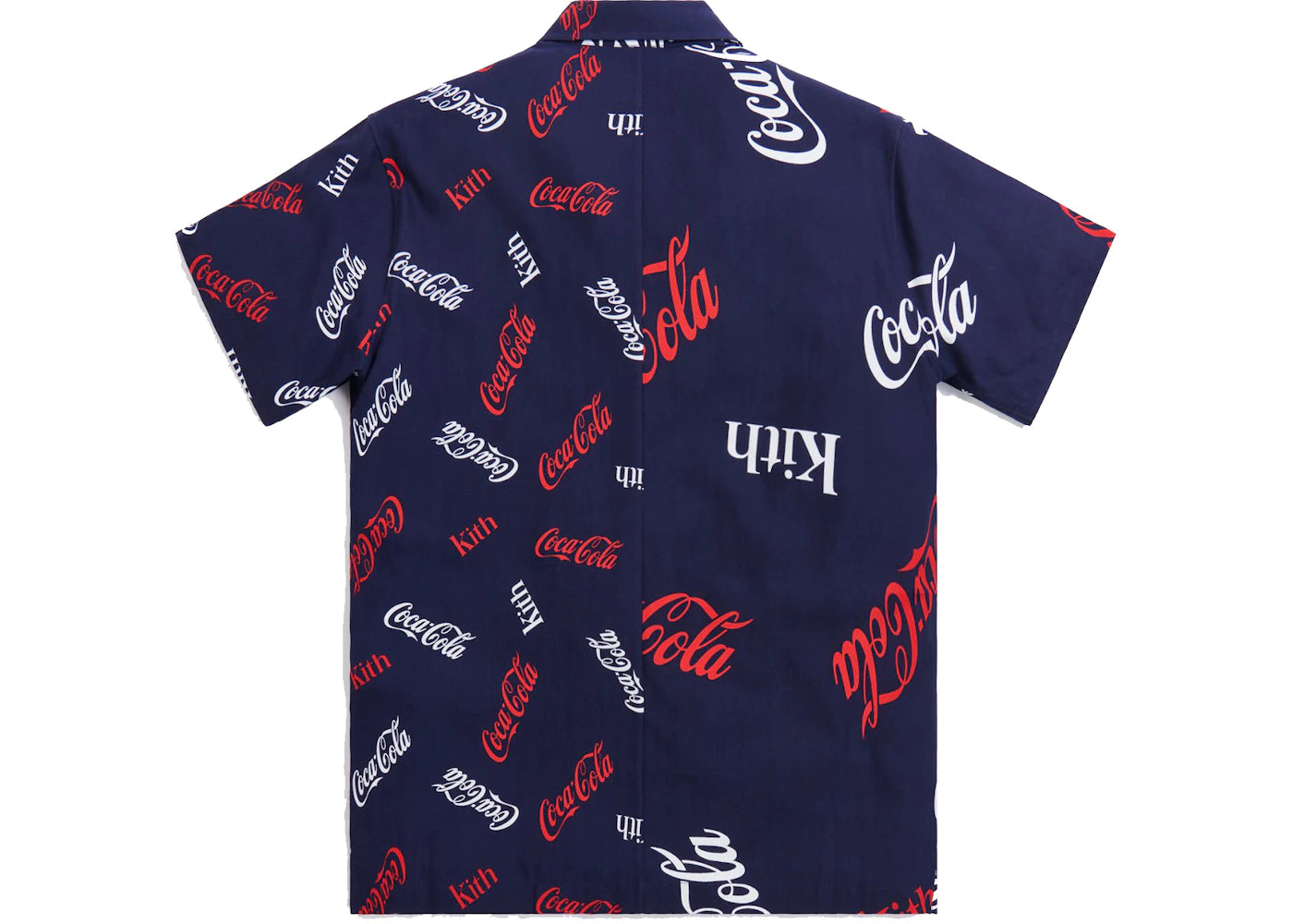 Kith x Coca-Cola Printed Camp Collar Shirt Navy - vue secondaire B