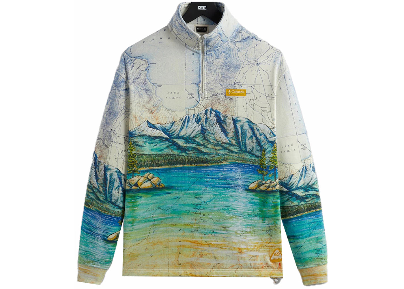 Kith x Columbia Lake Tahoe Quarter Zip Chalk - vue 360