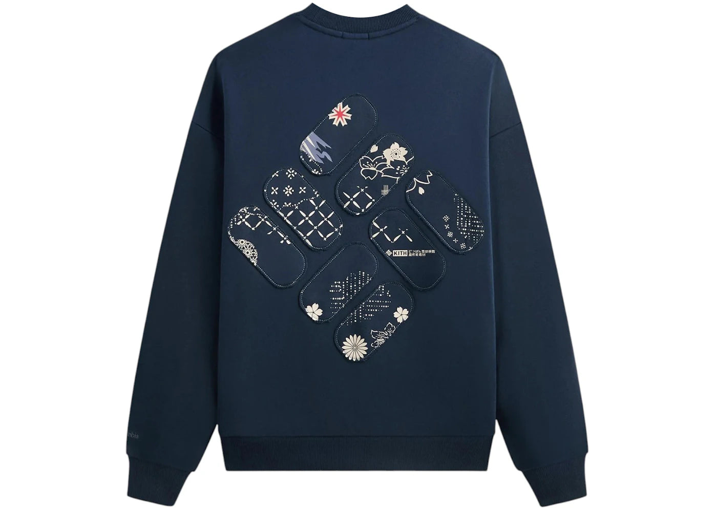 Kith x Columbia Patchwork Vintage Nelson Crewneck Nocturnal - vue secondaire B