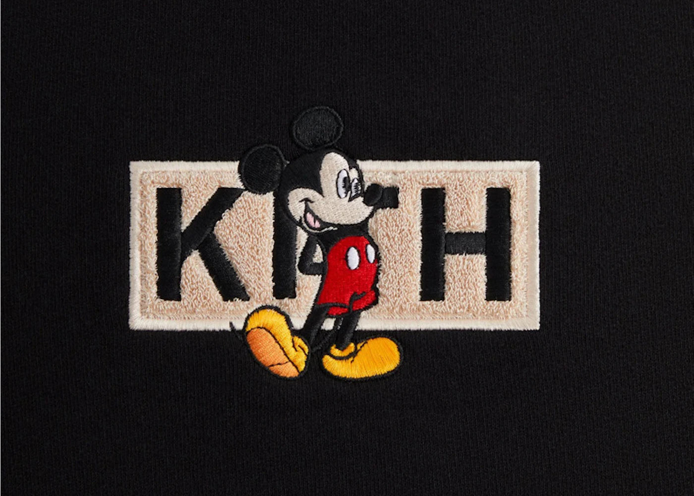 Kith x Disney Mickey & Friends Mickey Classic Logo Crewneck Black - vue secondaire B