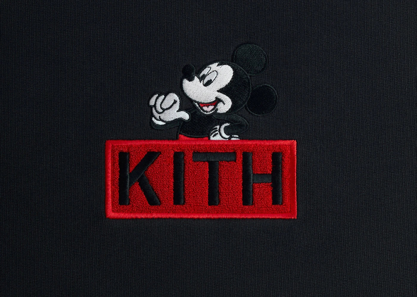 Kith x Disney Mickey & Friends Mickey Classic Logo Hoodie Black - vue secondaire B