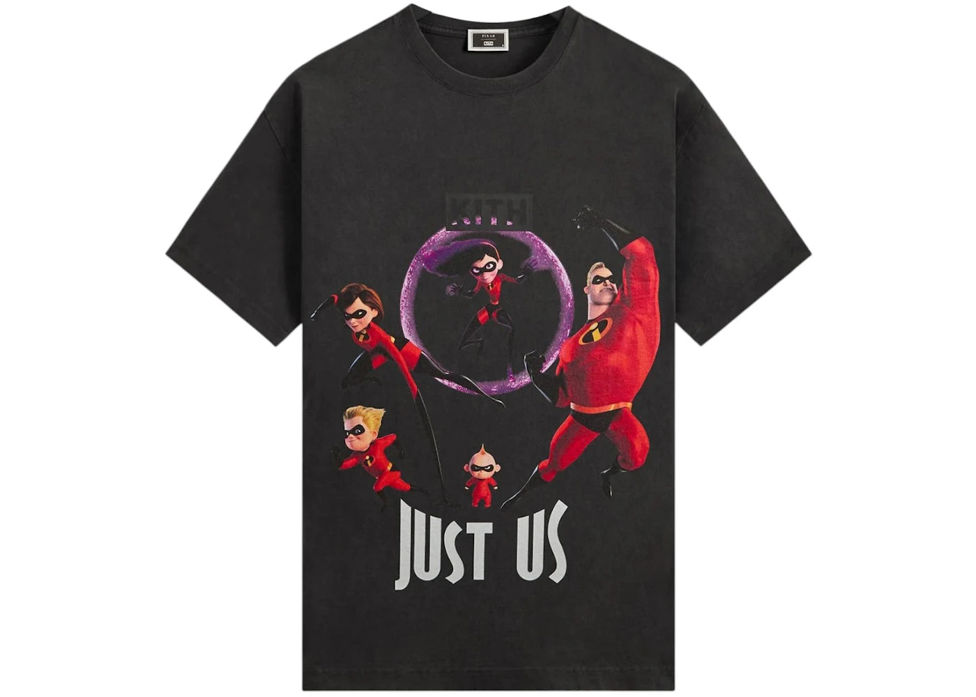 Kith x Disney Pixar The Incredibles Just Us Vintage Tee Black - vue secondaire A
