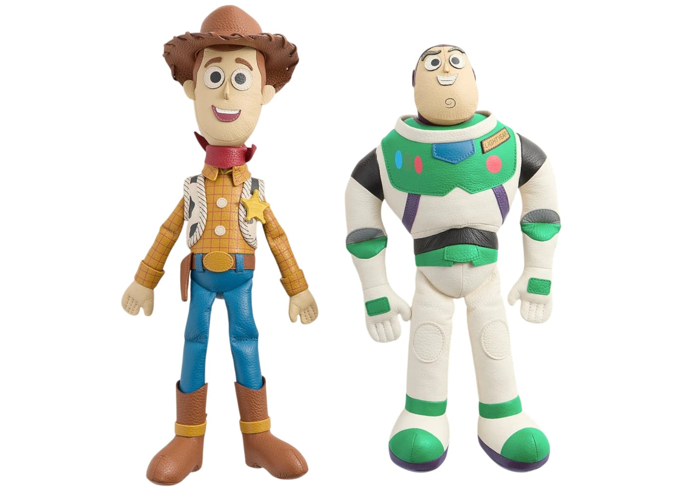 Kith x Disney Pixar Woody & Buzz Lightyear Leather Plush Set of 2 Multicolor - vue secondaire A