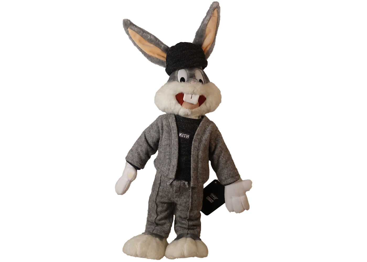 Kith x Looney Tunes F&F Wooden Box Bugs Bunny Plush Grey - vue secondaire B
