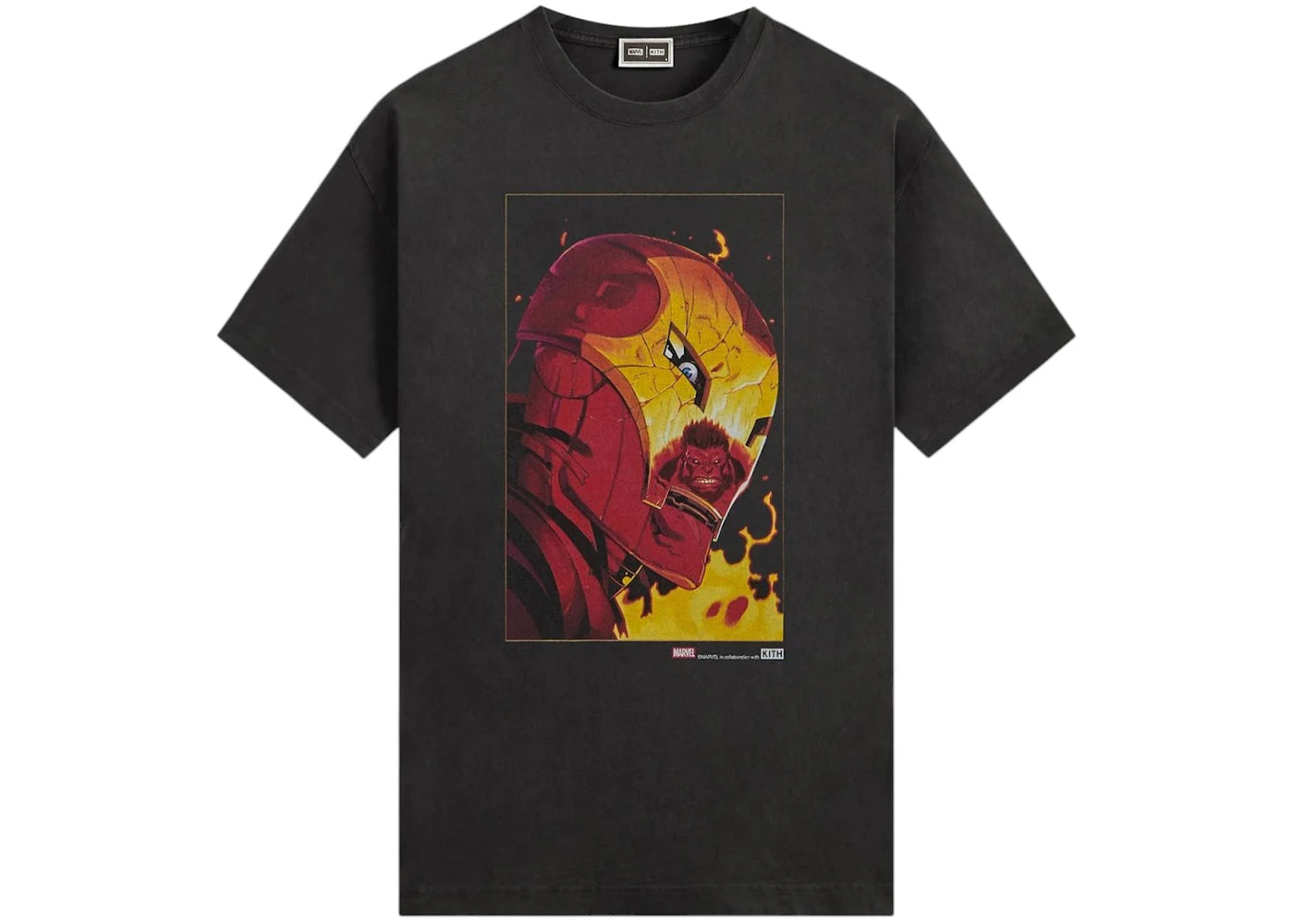Kith x Marvel Red Hulk Vintage Tee Black - vue secondaire A