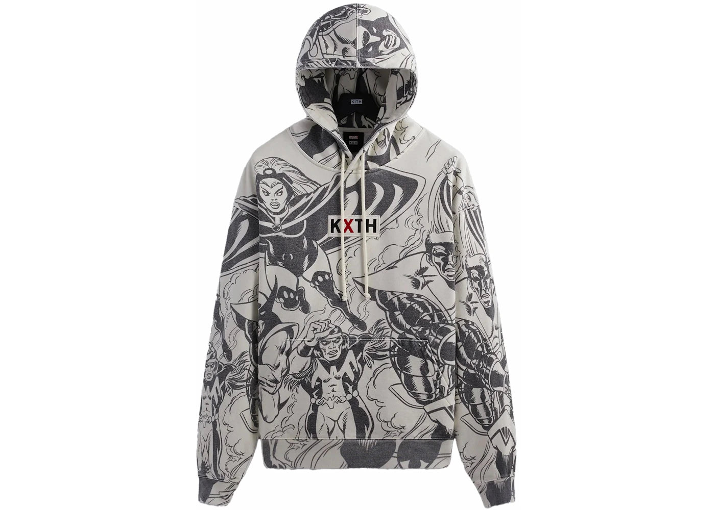 Kith x Marvel X-Men Assemble Vintage Hoodie Waffle PH - vue secondaire A