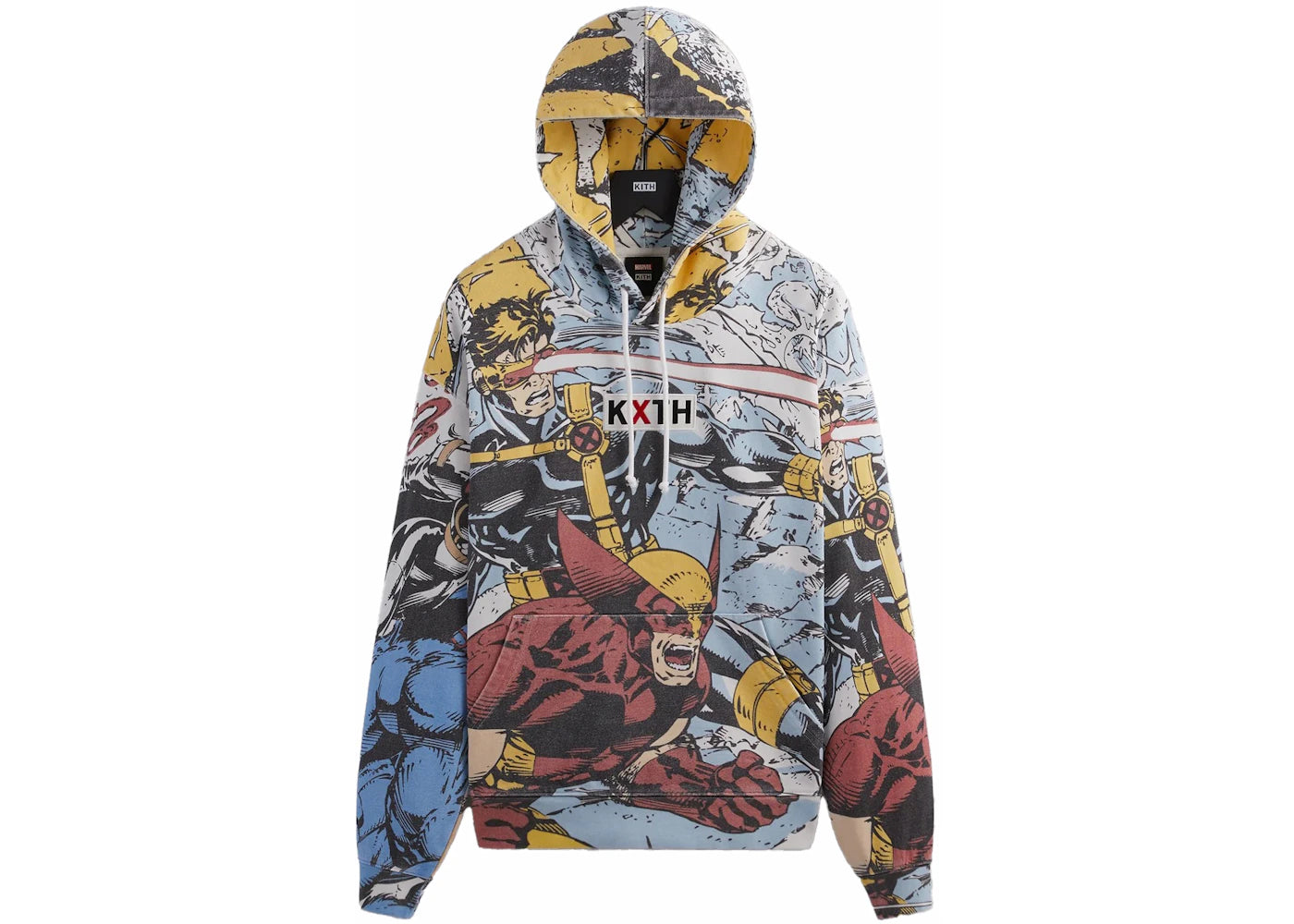 Kith x Marvel X-Men Battle Hoodie White PH - vue secondaire A