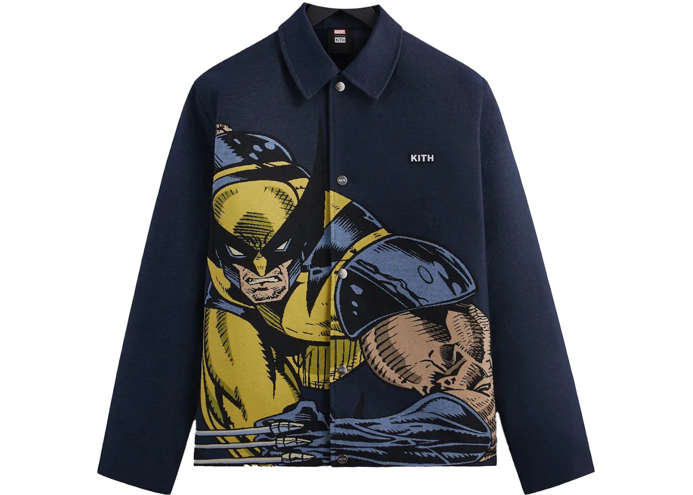 Kith x Marvel X-Men Wolverine Tapestry Coaches Jacket Nocturnal PH - vue secondaire A