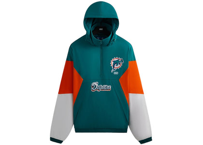 Kith x NFL 47 Dolphins Quarter Zip Anorak With Hood Center - authentic Kith product