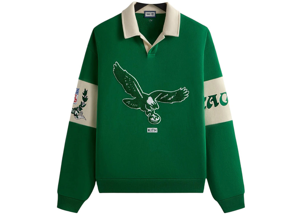 Kith x NFL 47 Eagles Nelson Collared Pullover Parrot - vue secondaire A