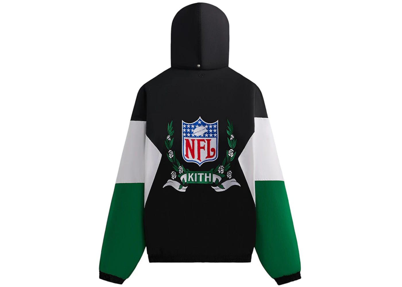 Kith x NFL 47 Jets Quarter Zip Anorak With Hood Black