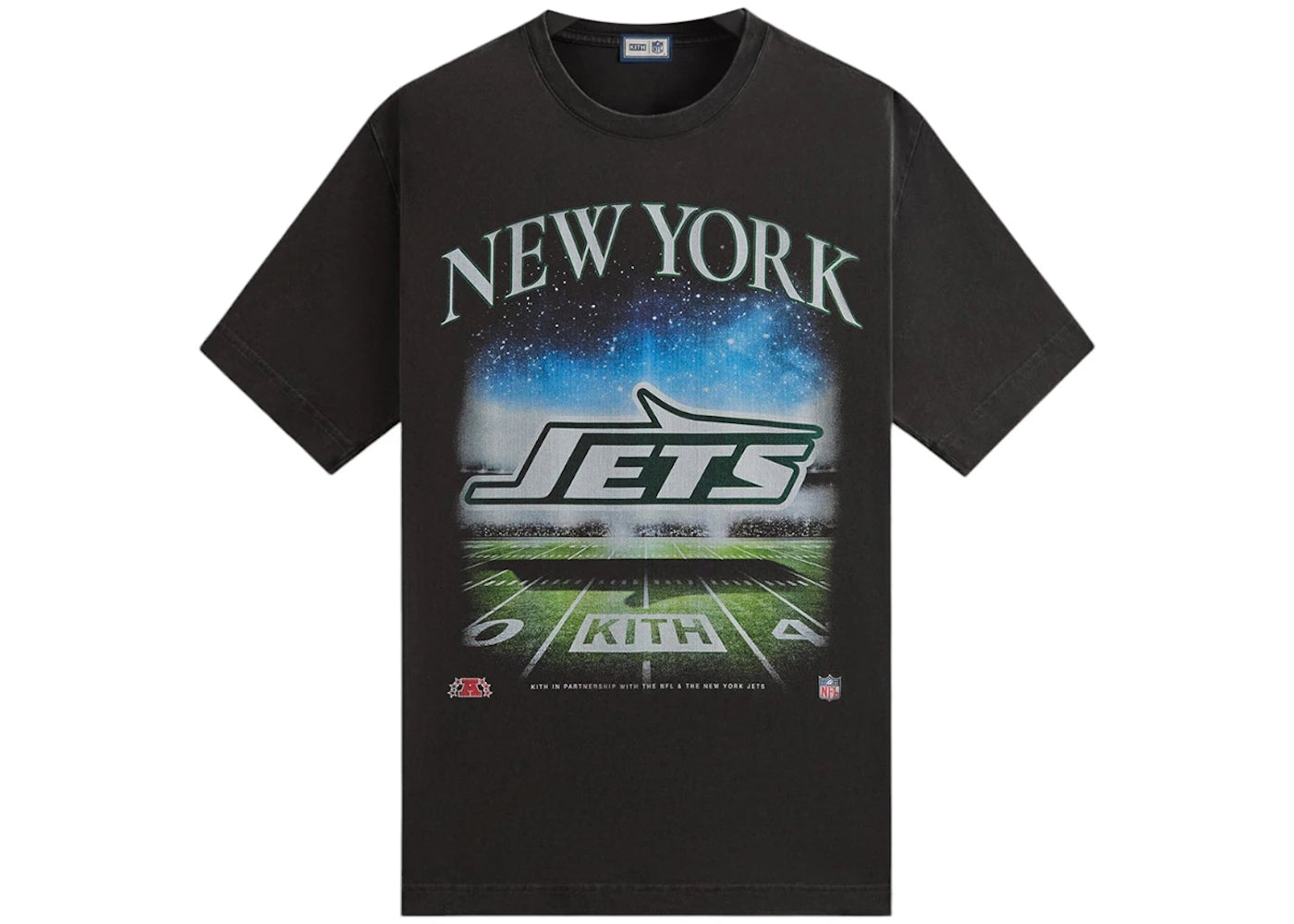 Kith x NFL 47 Jets Vintage Tee Black - vue secondaire A