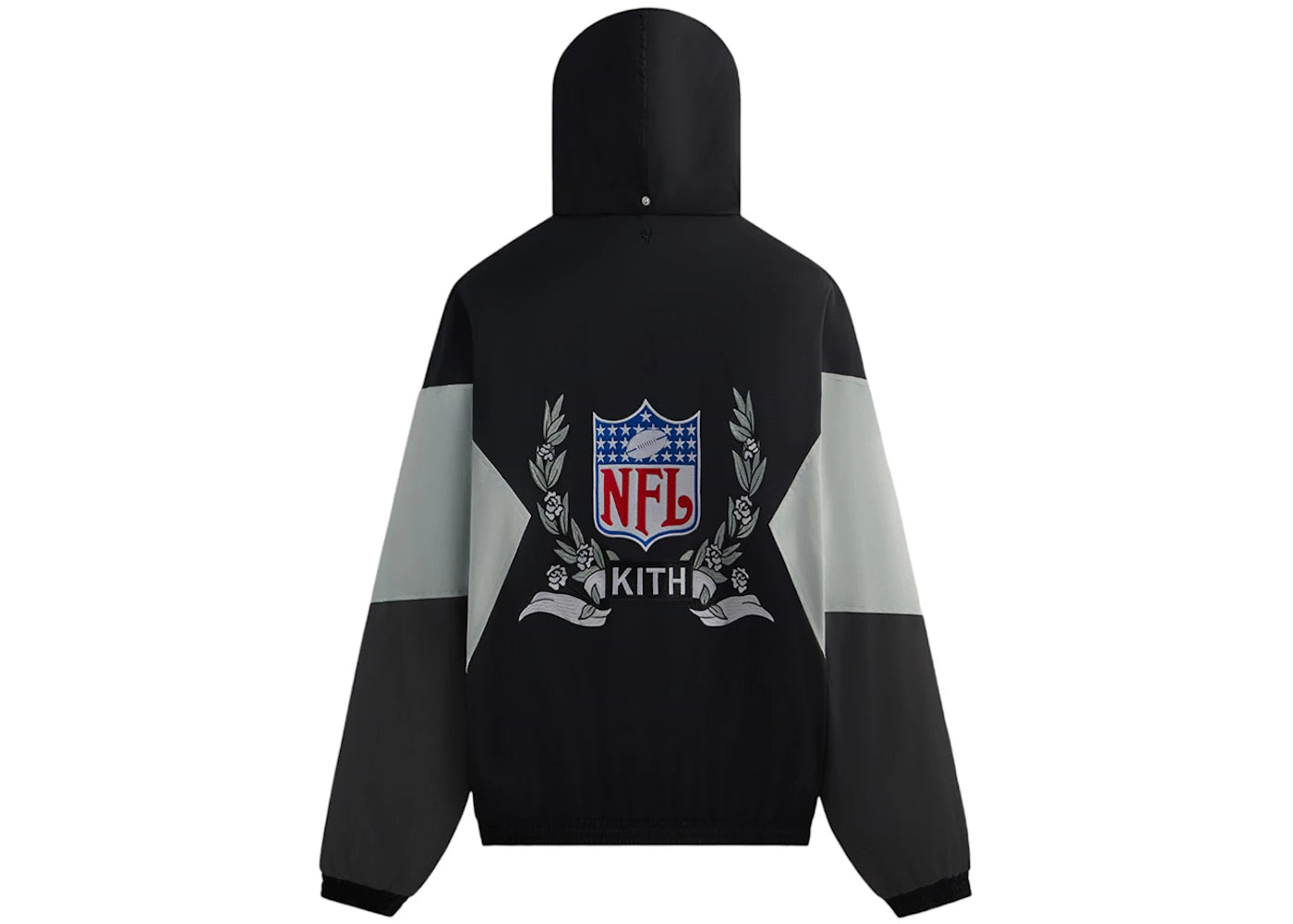 Kith x NFL 47 Raiders Quarter Zip Anorak With Hood Black - vue secondaire A
