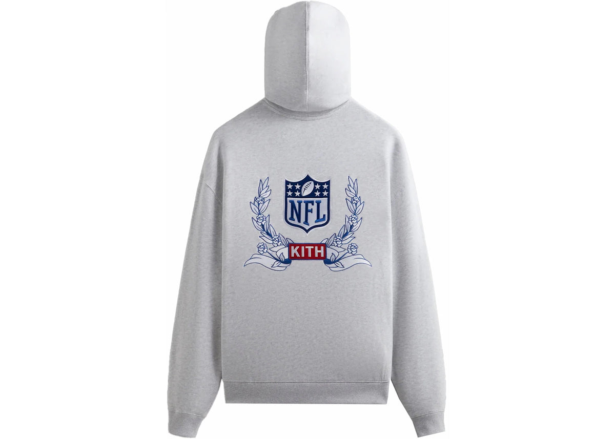 Kith x NFL Giants Laurel Hoodie Light Heather Grey - vue secondaire B