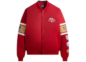 Kith x NFL San Francisco 49ers Satin Bomber Jacket Present - vue 360