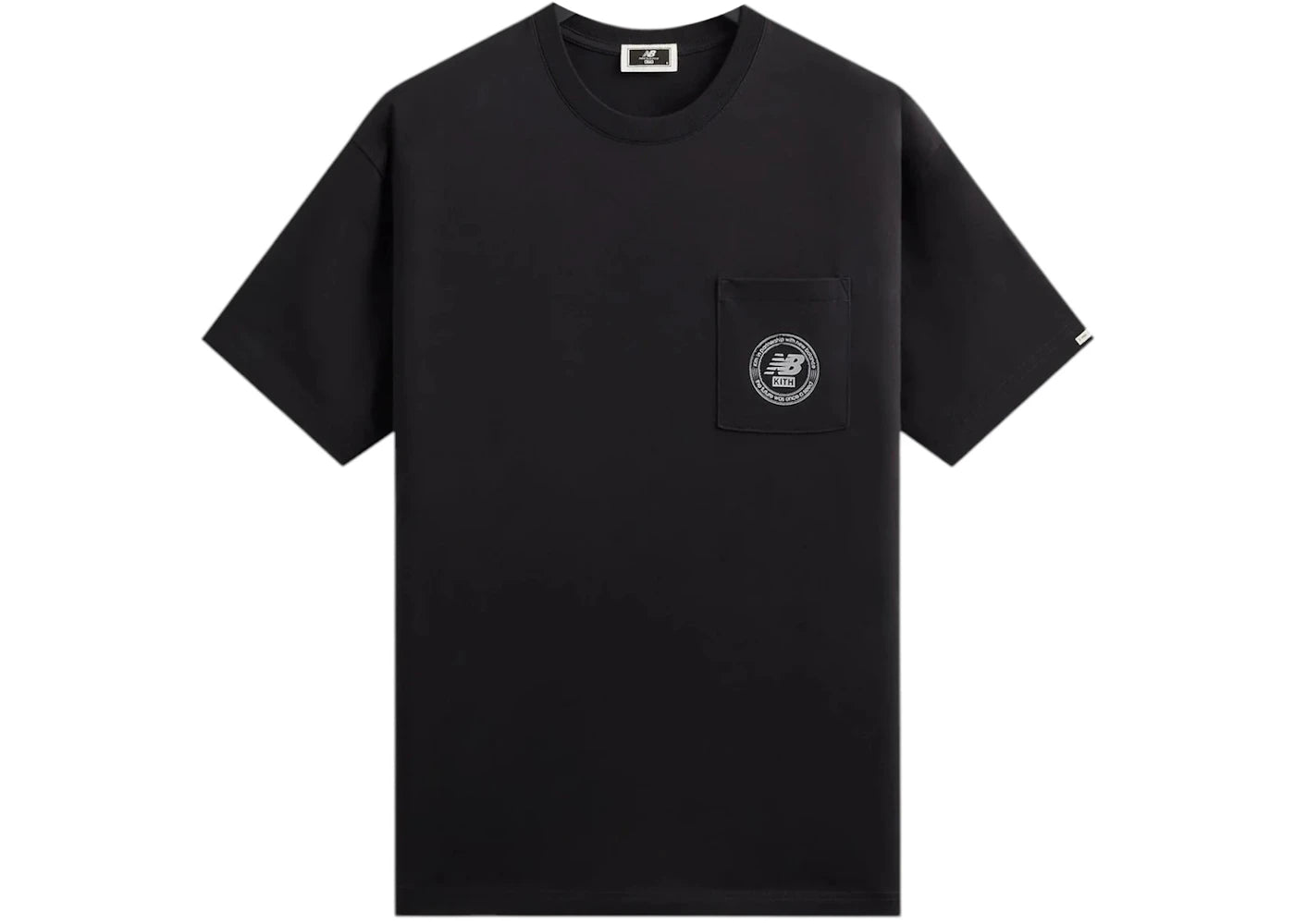 Kith x New Balance Crest Pocket Tee Black - vue 360
