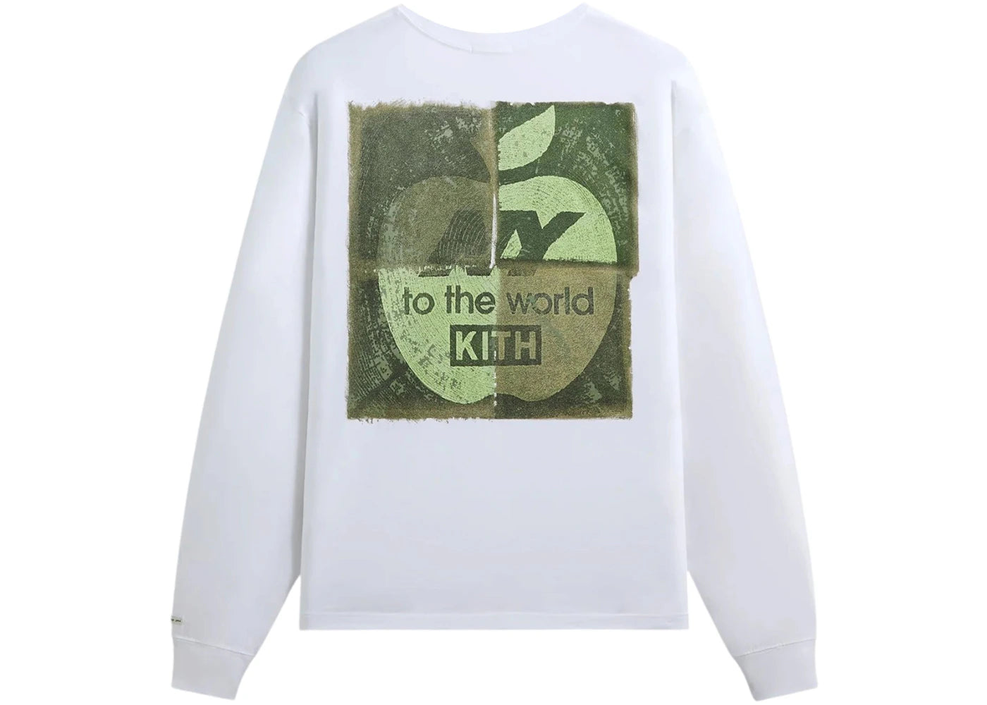 Kith x New Balance NY Woodblock Long Sleeve Pocket Tee White - vue secondaire B