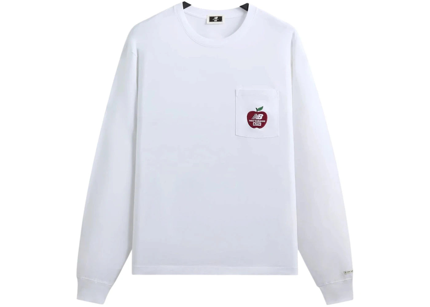 Kith x New Balance NY Woodblock Long Sleeve Pocket Tee White - vue secondaire A