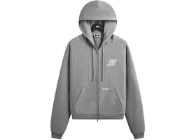Kith x New Balance Pinstripe Braxton Zip Hoodie Smoke