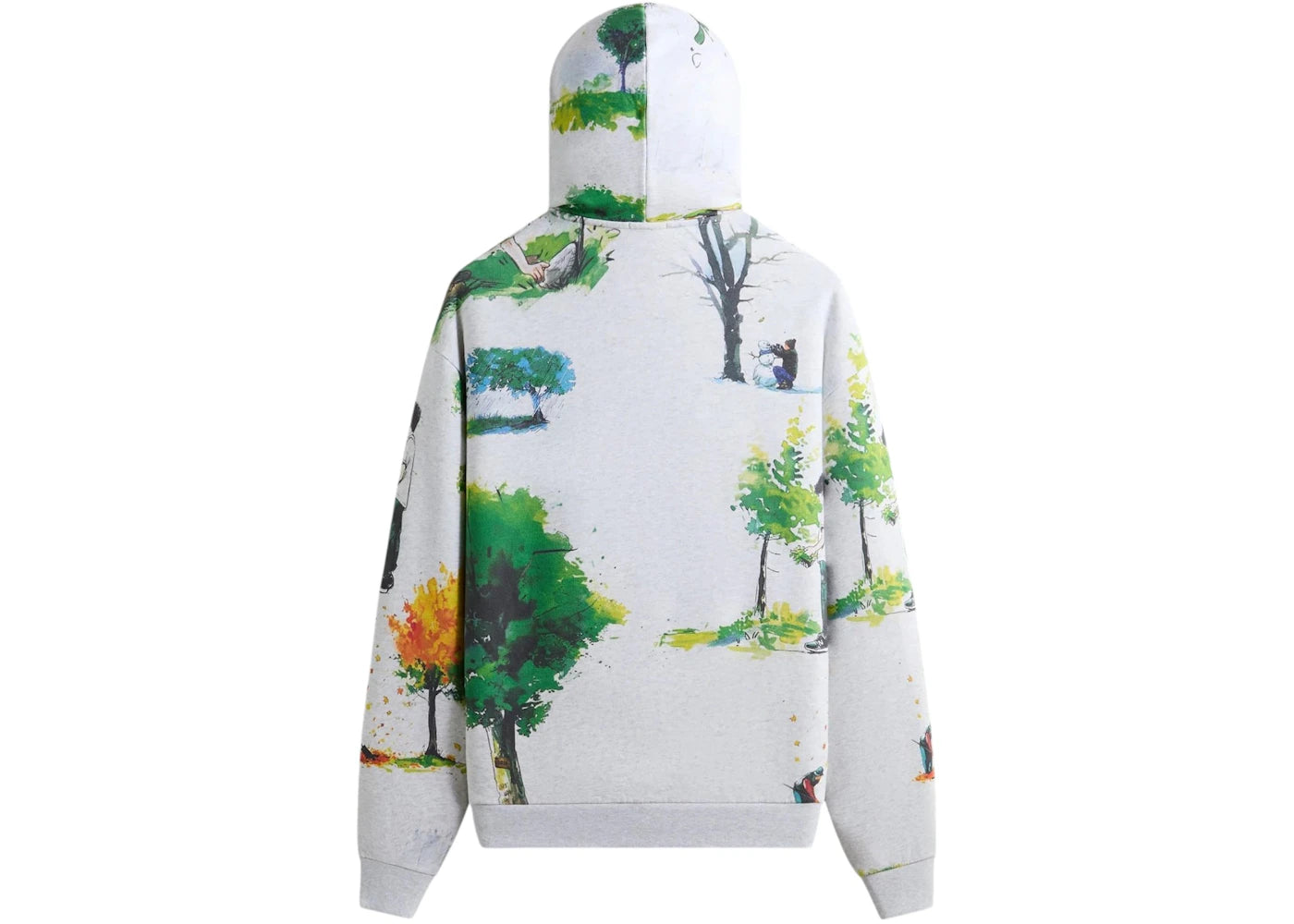 Kith x New Balance Watercolor Nelson Hoodie Light Heather Grey - vue secondaire B