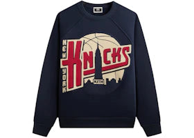 Kith x New York Knicks Basketball Vintage Nelson Raglan Crewneck Nocturnal - vue 360