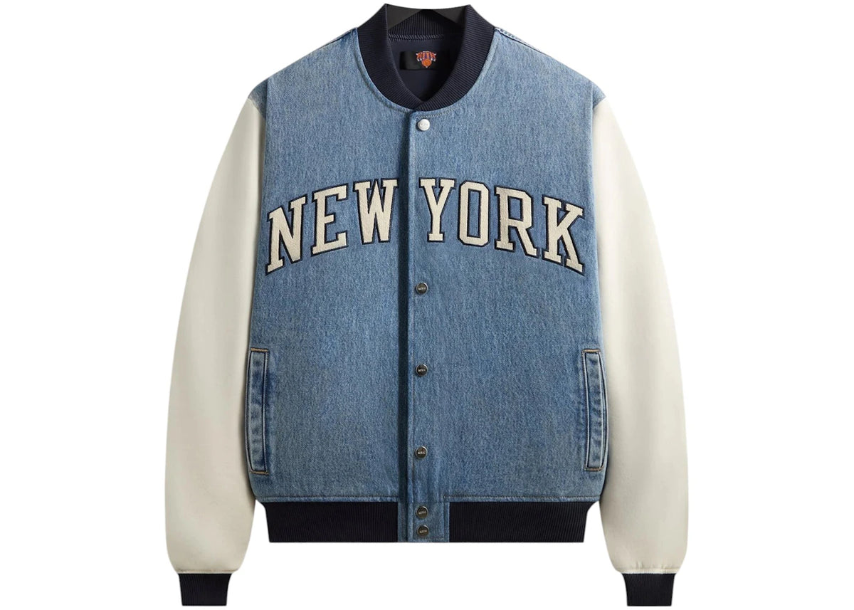 Kith x New York Knicks Denim Marvin Bomber Medium Indigo - vue secondaire A