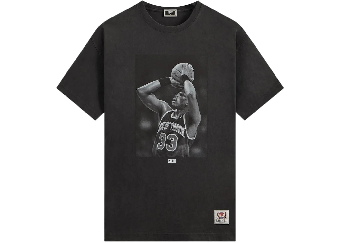 Kith x New York Knicks Patrick Ewing Vintage Tee Black - vue secondaire A
